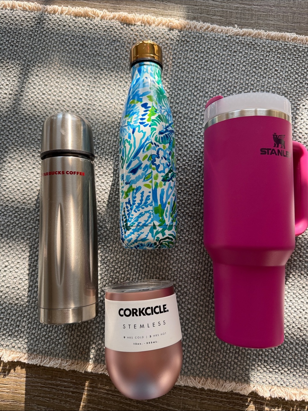 Stanley swell corksicle Starbucks thermos lot new and gently used drink bottle